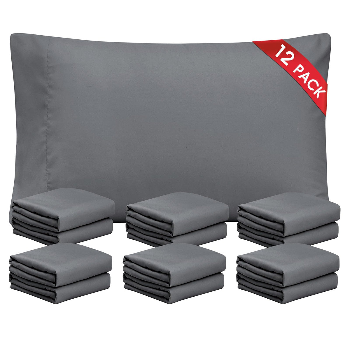 FreshCulture Sage Green Pillowcases Queen Size 2 Pack - Pillowcase Set - Envelope Closure - Soft Brushed Microfiber Fabric - 20x30 Inches Pillow Case Set of 2 for Home, Hotels, Schools