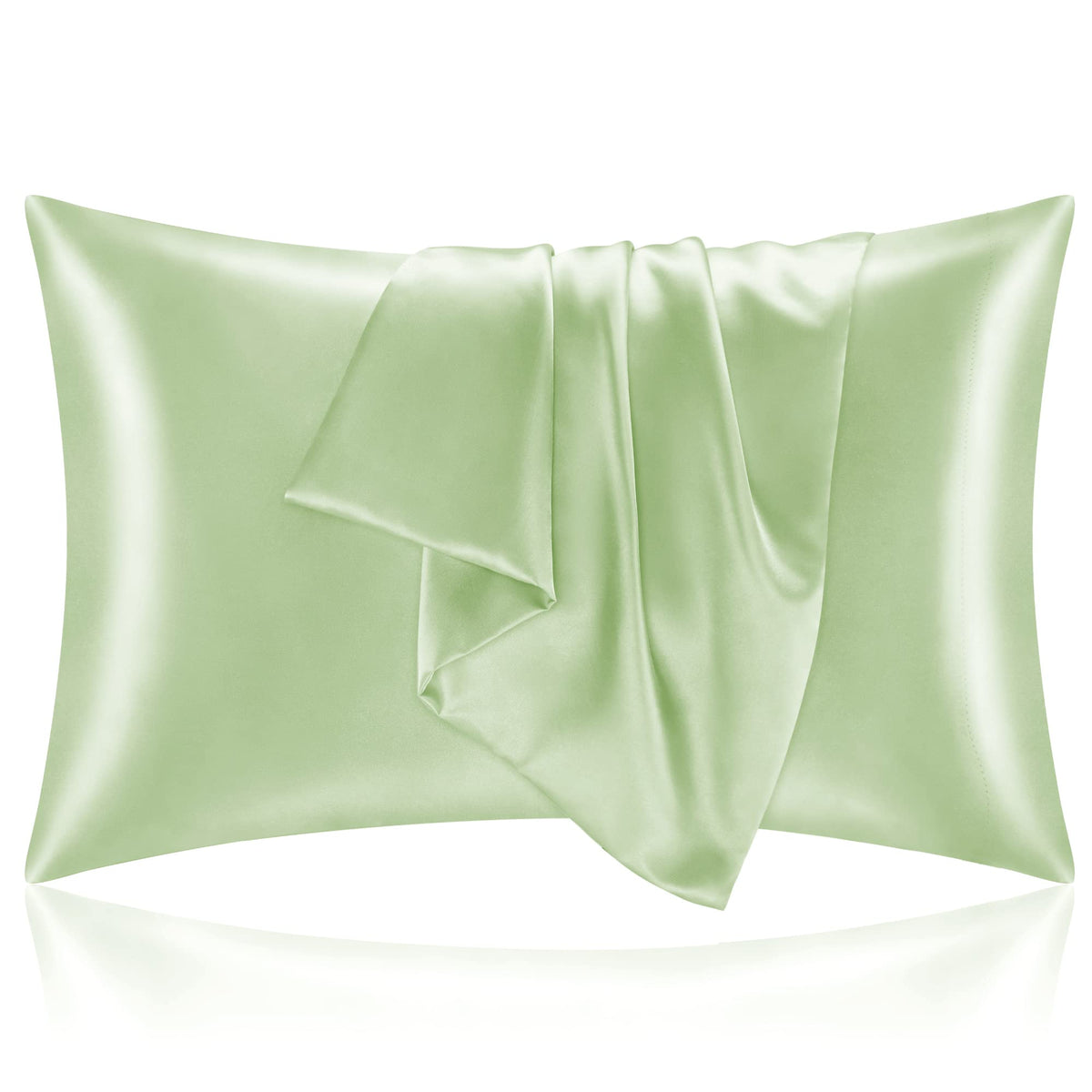 BEDELITE Satin Pillowcases, Queen Size 20x30 Inch, Dark Grey, Set of 2