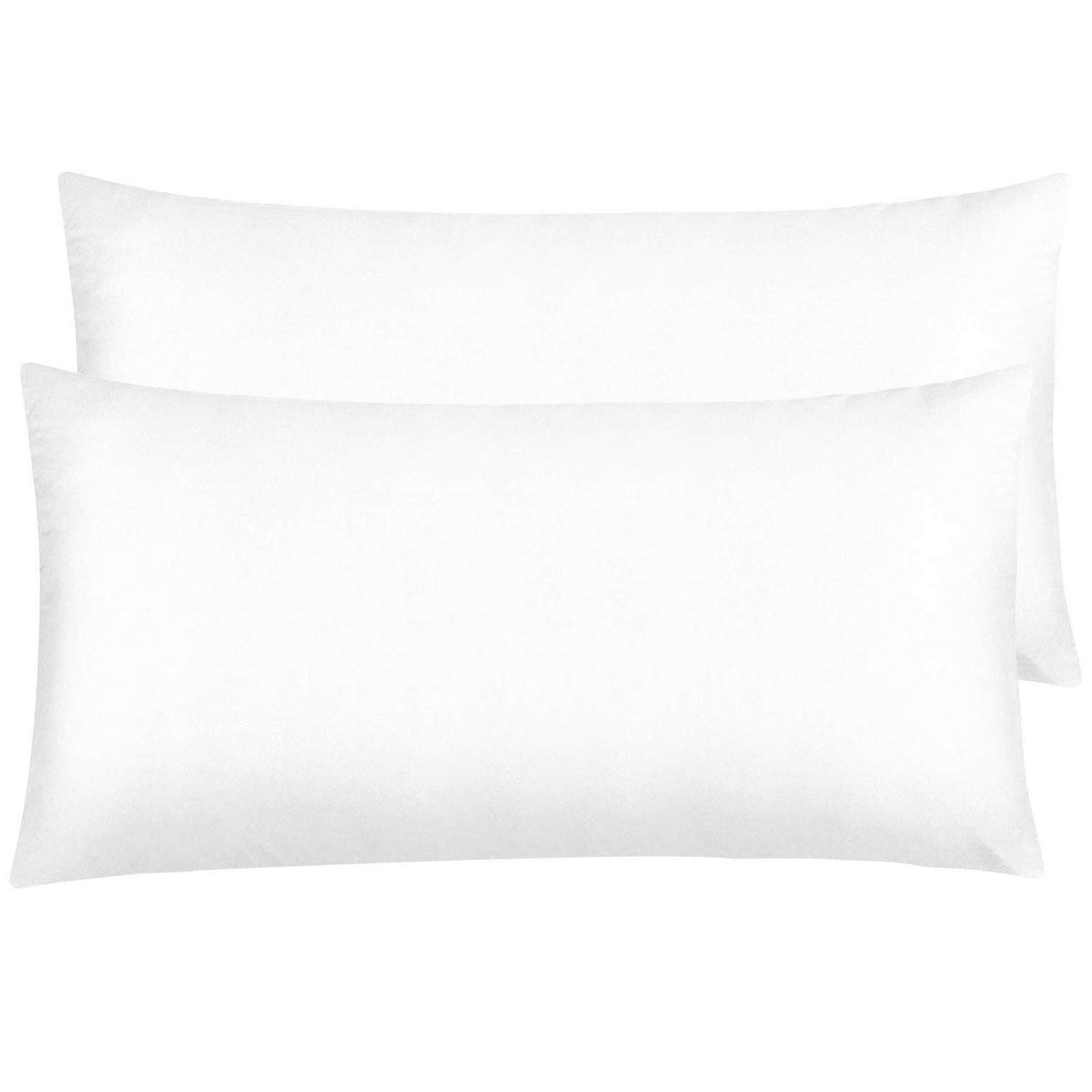 NTBAY Standard Satin Pillowcases, Set of 2, Zipper, Black