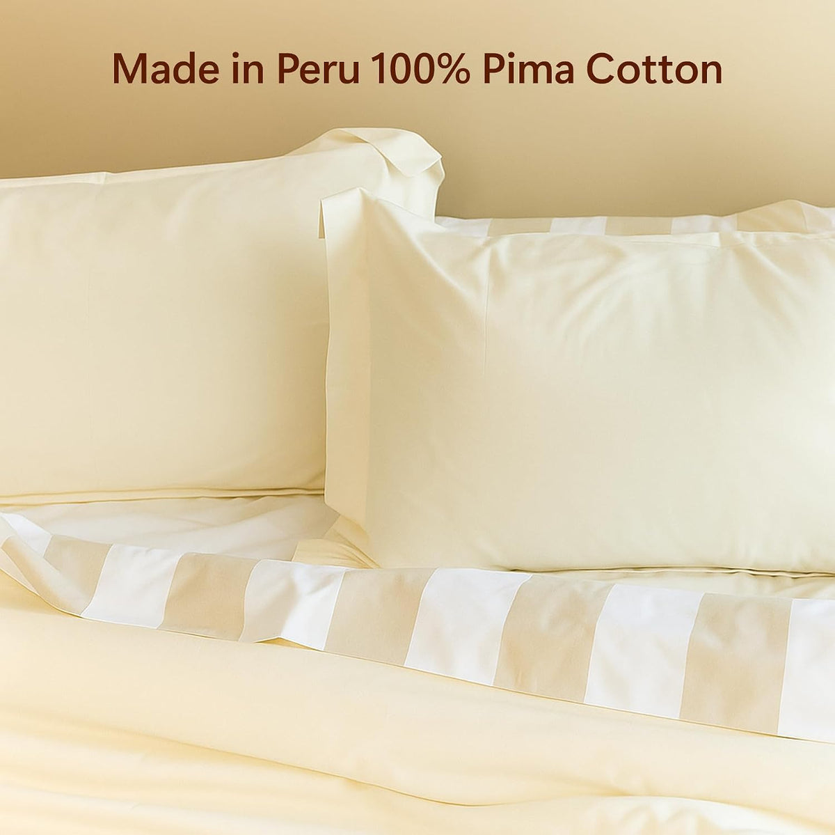 Peru Pima 415 Thread Count Percal King/Cal King Duvet Cover Set - 100% Peruvian Pima Cotton, 3 Piece (1 Cover, 2 Pillowcases) - Cooling, Crisp, Deep Pocket, Hotel Quality Bedding - Slate