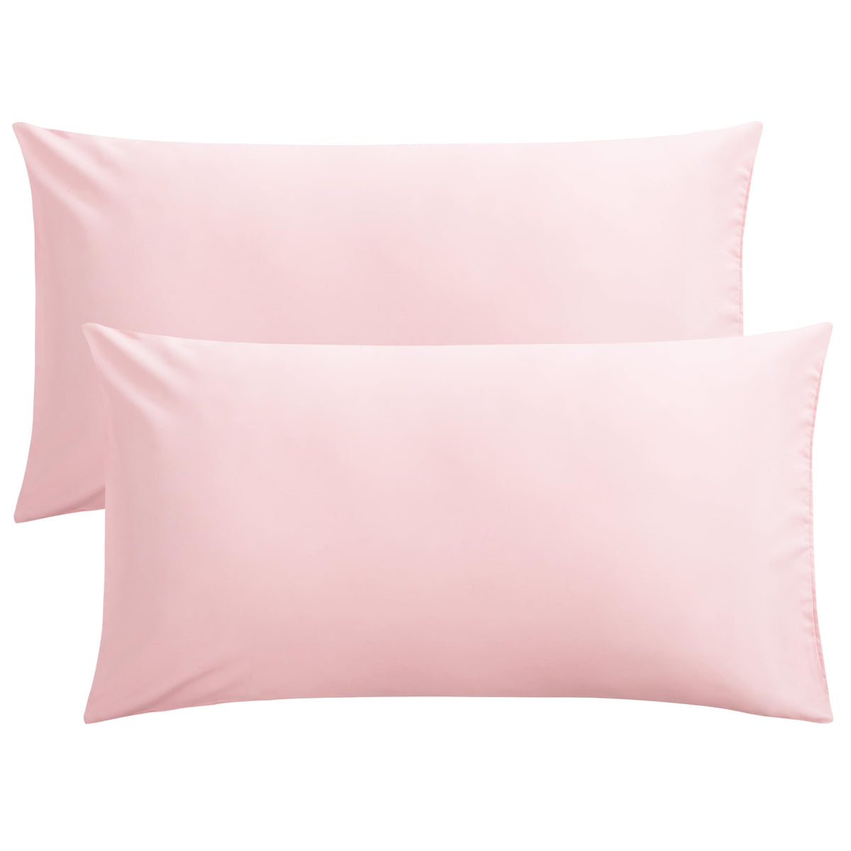 FLXXIE 2-Pack Microfiber Queen Pillow Cases, Envelope Closure, Black