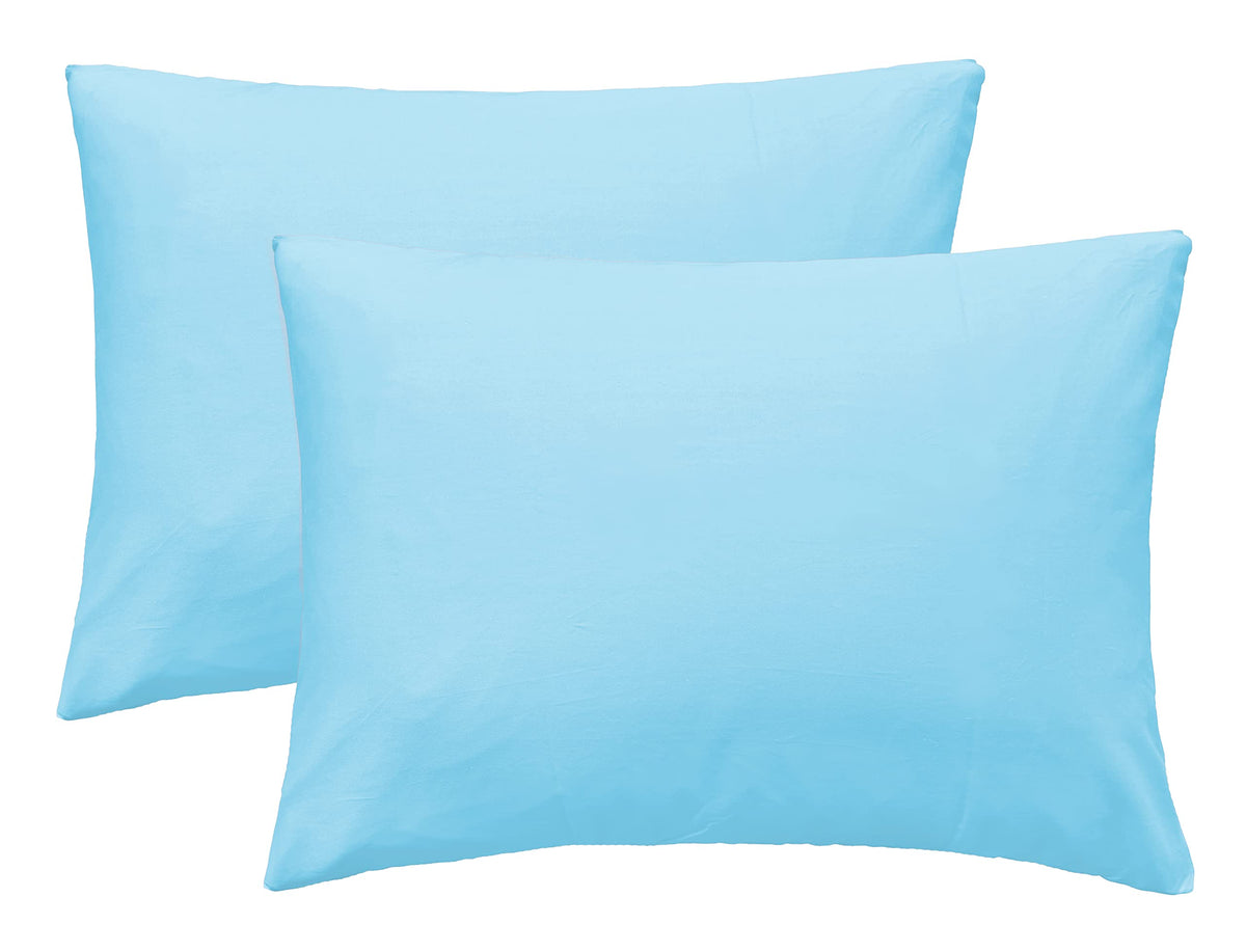 iMaylex Soft 100% Egyptian Cotton Zipper Pillow Case, Cozy and Lightweight Pillowcase, Set of 2, Navy Blue, Standard, 20" x 26"