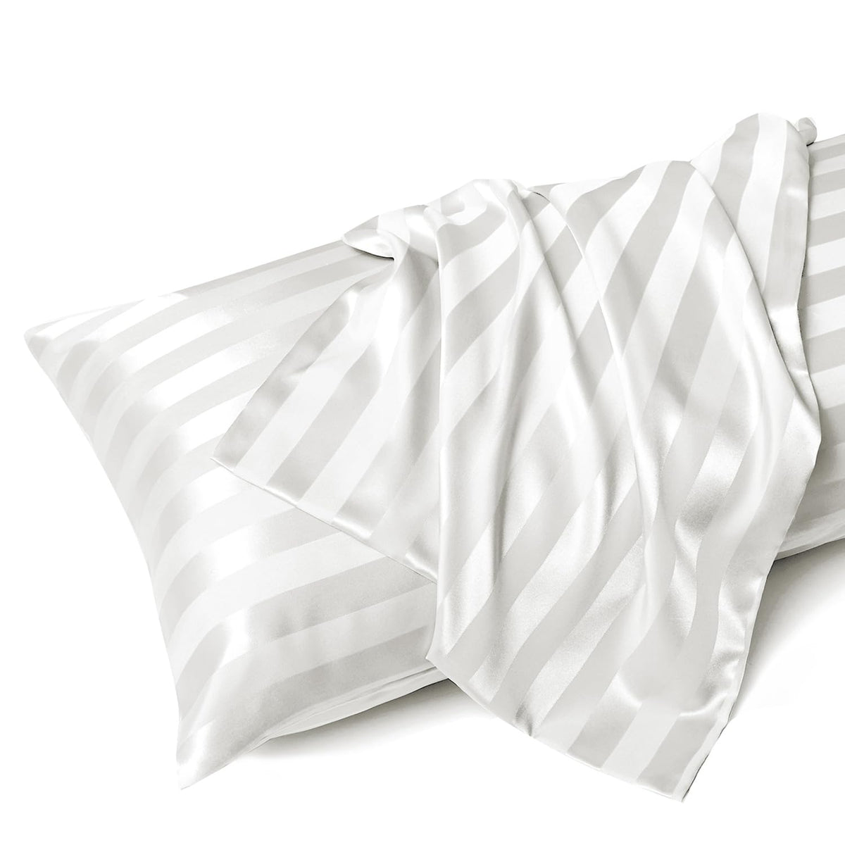 MR&HM Satin Pillowcase 2 Pack, Queen Size 20"x30", Black