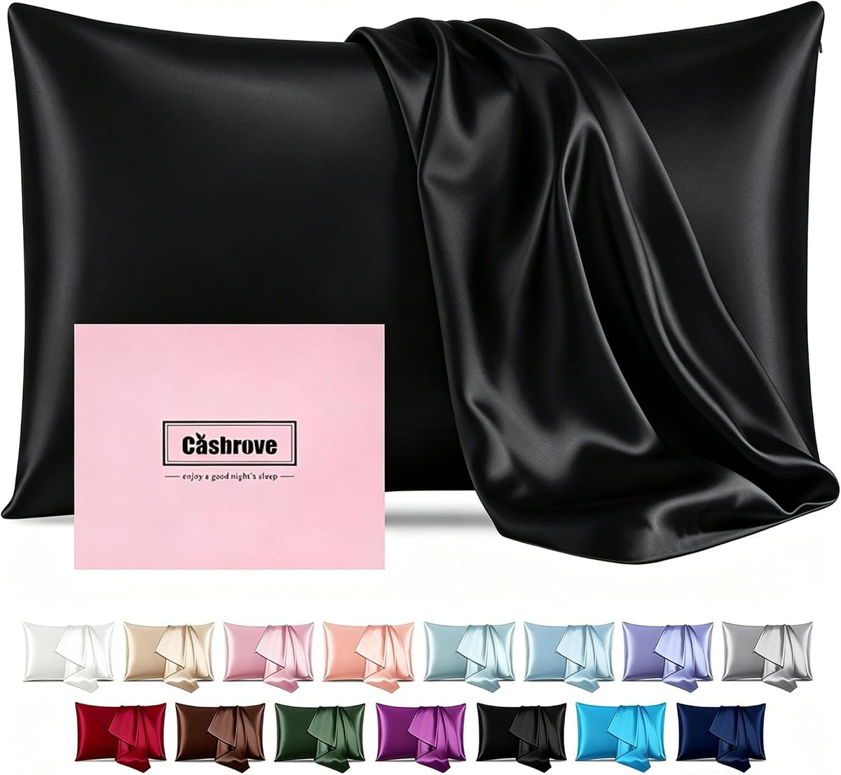 Silk Pillow Cases Mulberry Silk Pillowcases Soft Breathable Both Sided Natural Silk Pillowcase with Zipper Beauty Sleep Silk Pillow Cases 1 Pc for Gift (Standard, Cornflower Blue)