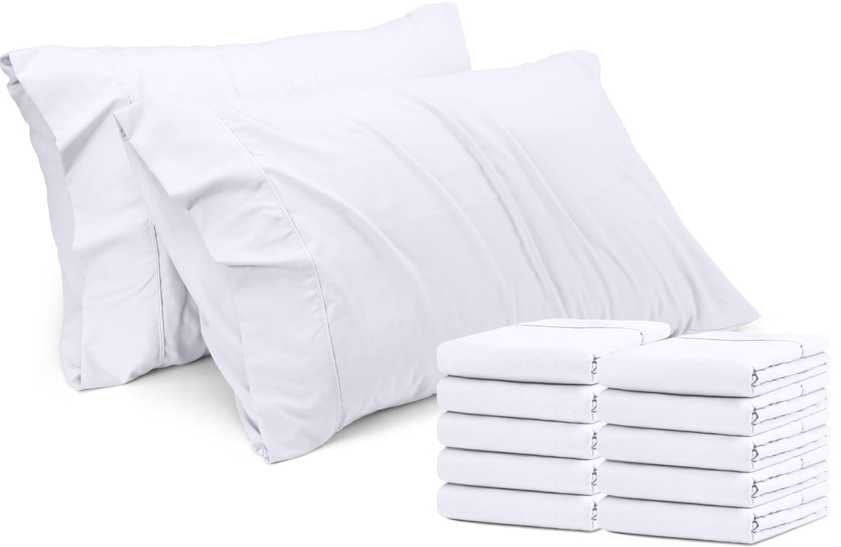 Pillow Covers Queen Size Set of 4, Soft and Comfy Pillow Cases, Grey