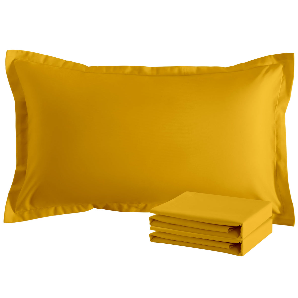 NTBAY Standard Pillow Shams, Set of 2, Microfiber, White