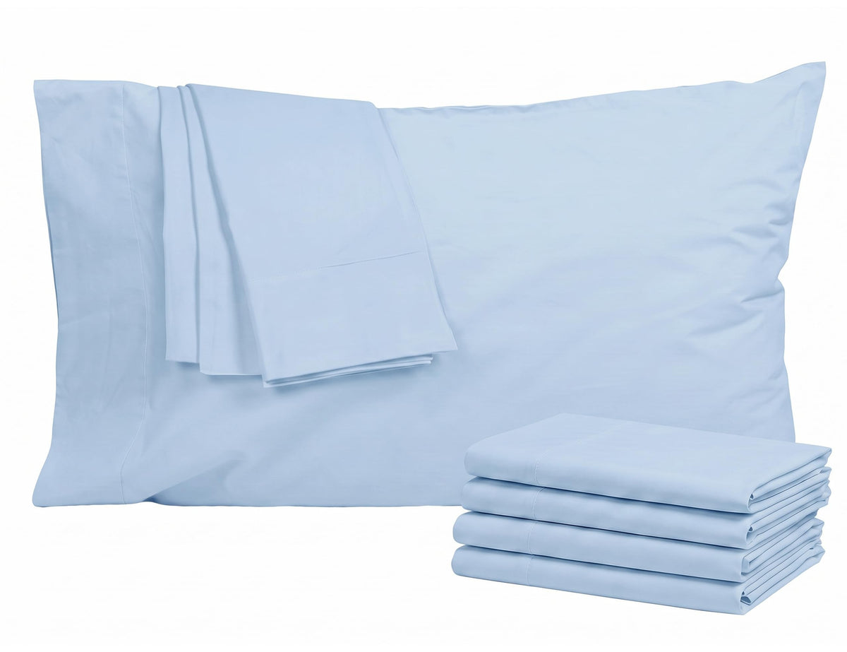 Pillow Cases Standard Queen Size 100% Cotton Percale Set of 2, White