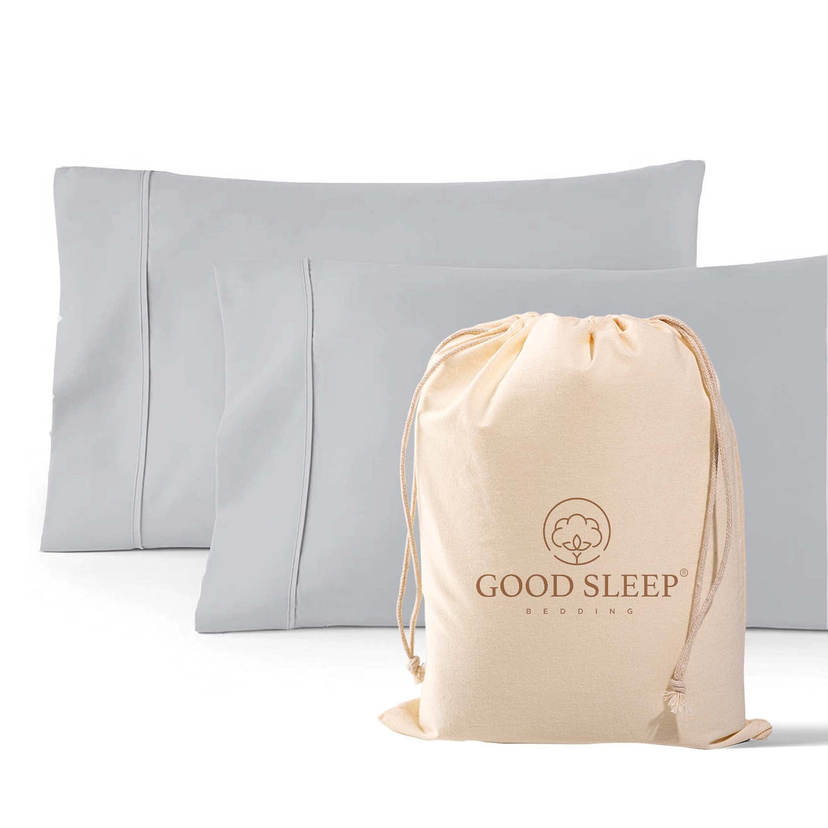 Pillow Cases Standard Size Set of 4, 800 TC, 100% Egyptian Cotton - White