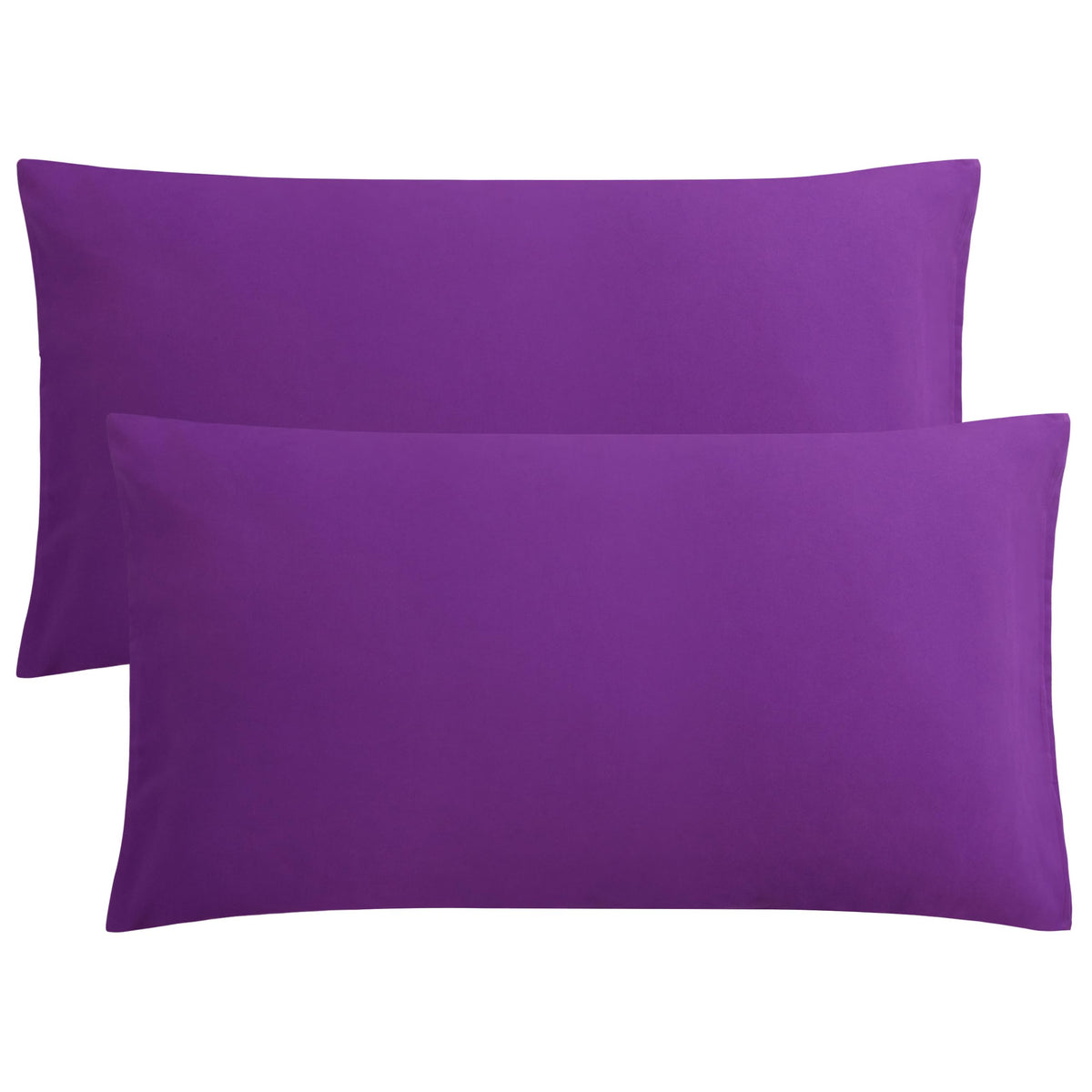 FLXXIE 2-Pack Microfiber Queen Pillow Cases, Envelope Closure, Black