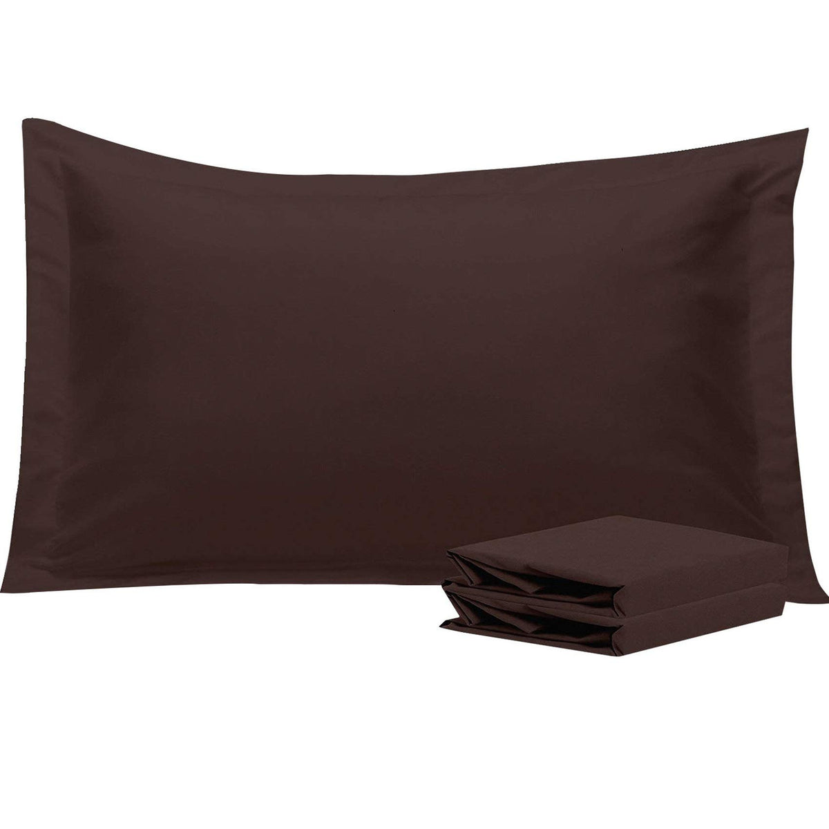 NTBAY Standard Pillow Shams, Set of 2, Microfiber, White
