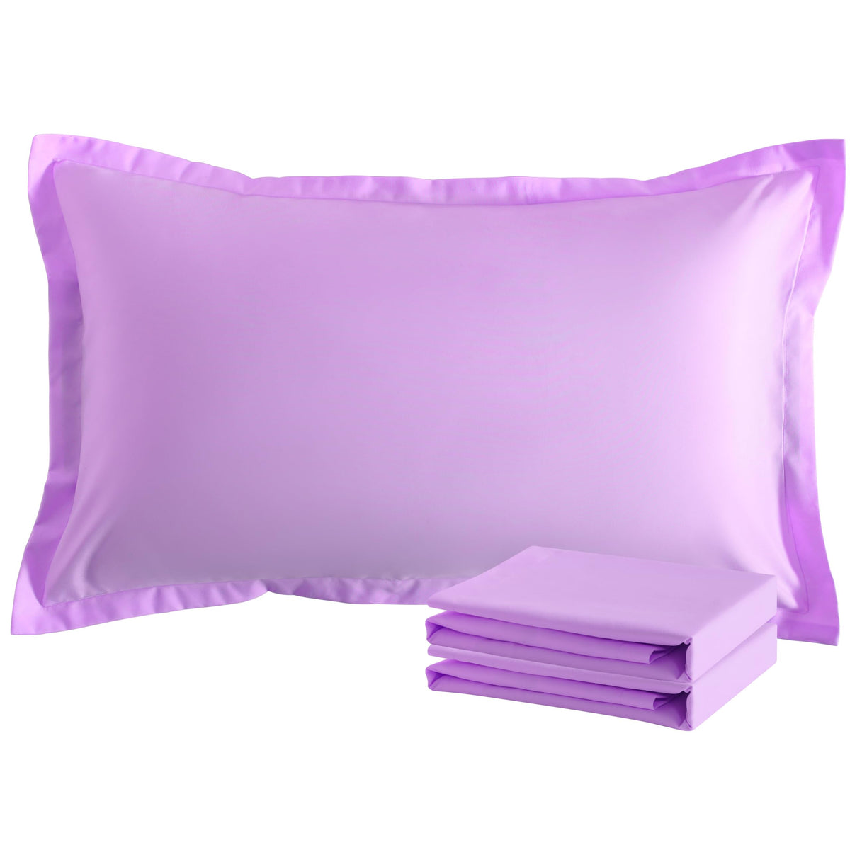 NTBAY Standard Pillow Shams, Set of 2, Microfiber, White