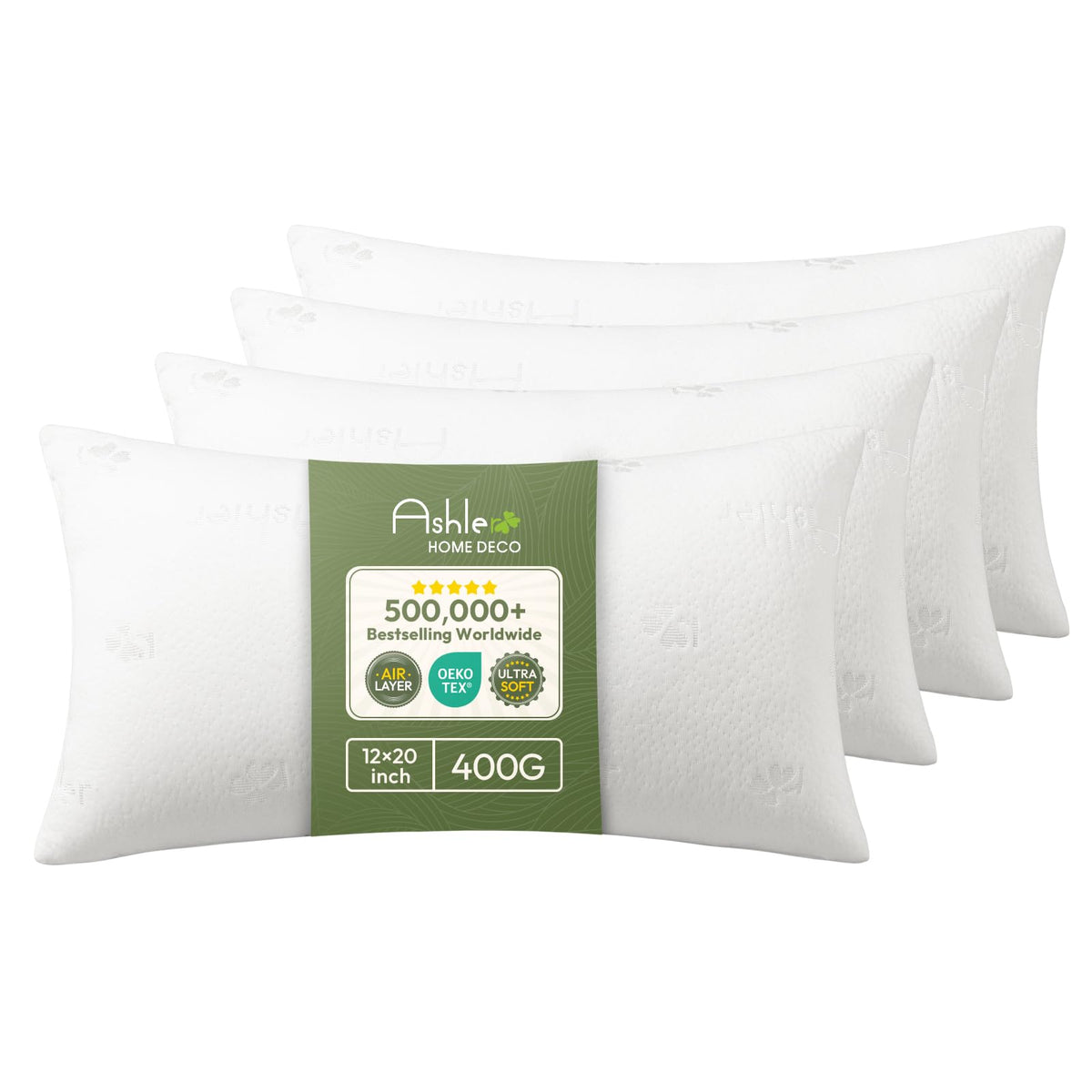 Ashler 12x20 Throw Pillows Insert Pack of 2, Lumbar Pillow