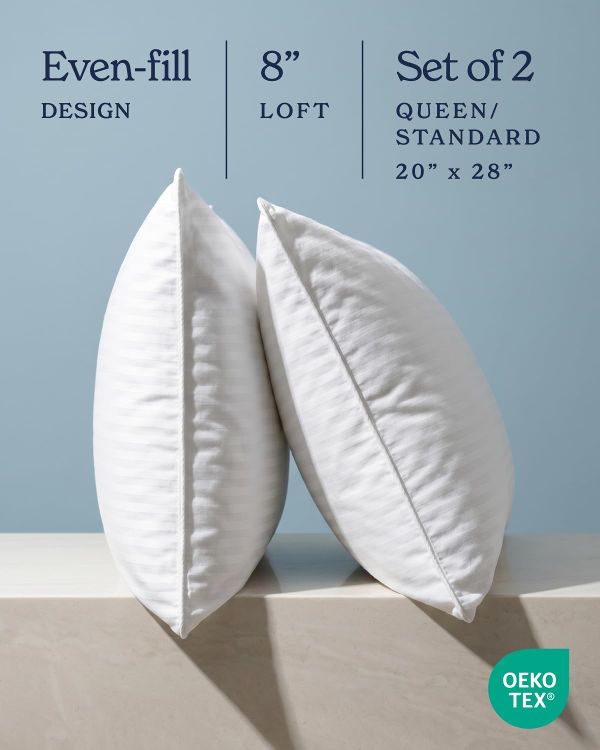 Beckham Hotel Collection Bed Pillows Standard/Queen Size Set of 2
