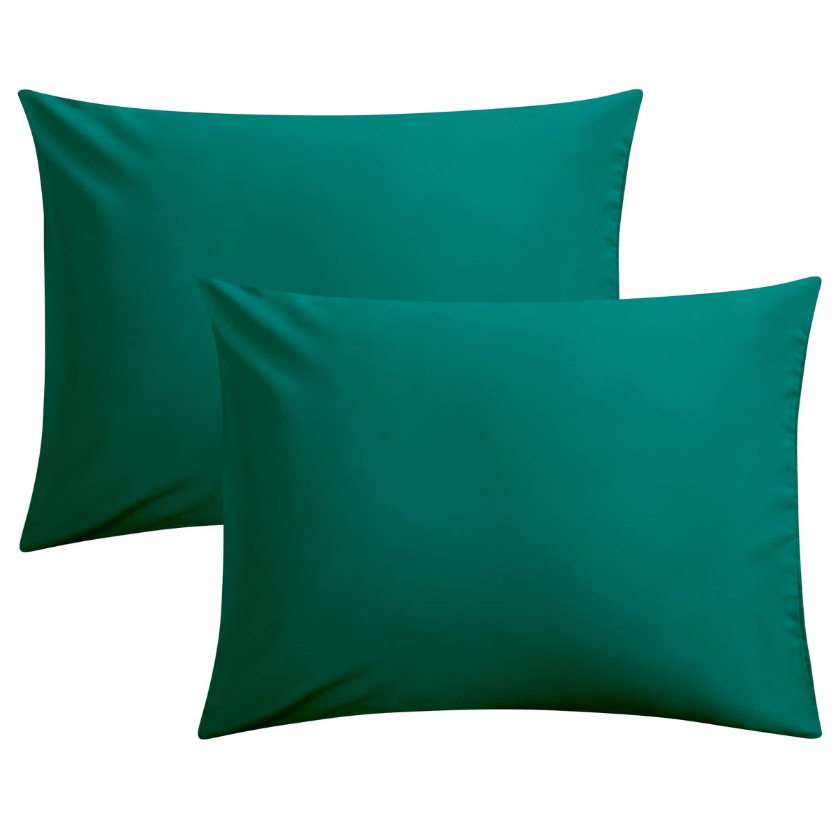 FLXXIE 2-Pack Microfiber Queen Pillow Cases, Envelope Closure, Black