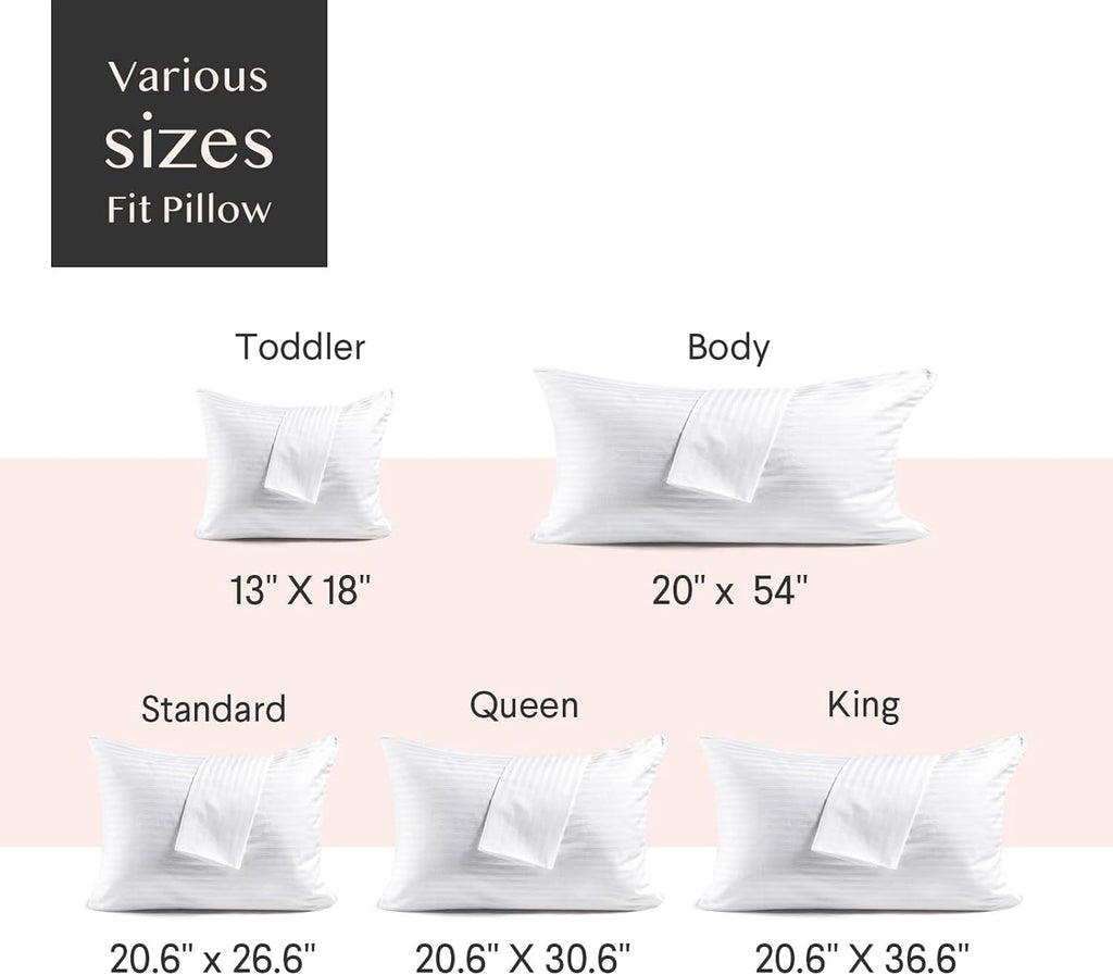 FAUNNA 600TC 100% Cotton Pillow Protectors, Standard Size (20x26), 4 Pack