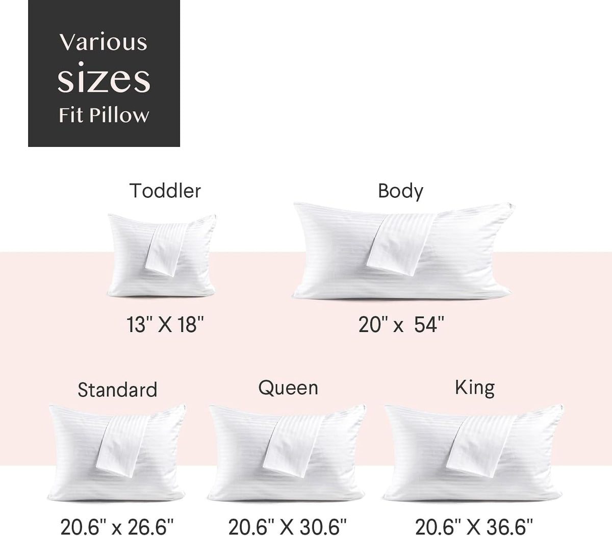 FAUNNA 600TC 100% Cotton Pillow Protectors, Standard Size (20x26), 4 Pack