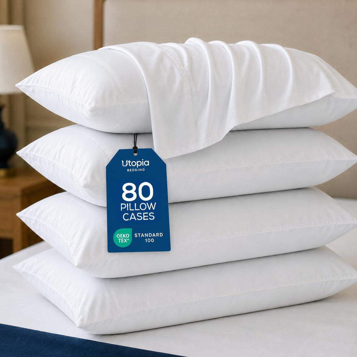 Pillow Covers Standard Size Set of 4, Soft and Comfy Pillow Cases, Grey