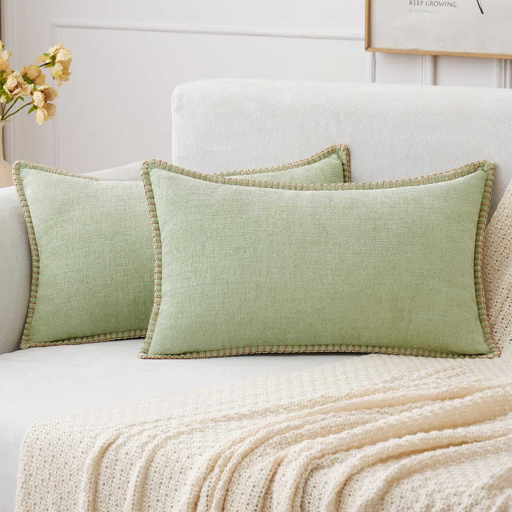 MIULEE Decorative Couch Throw Pillow Covers 18x18 Inch Navy 2 Pack