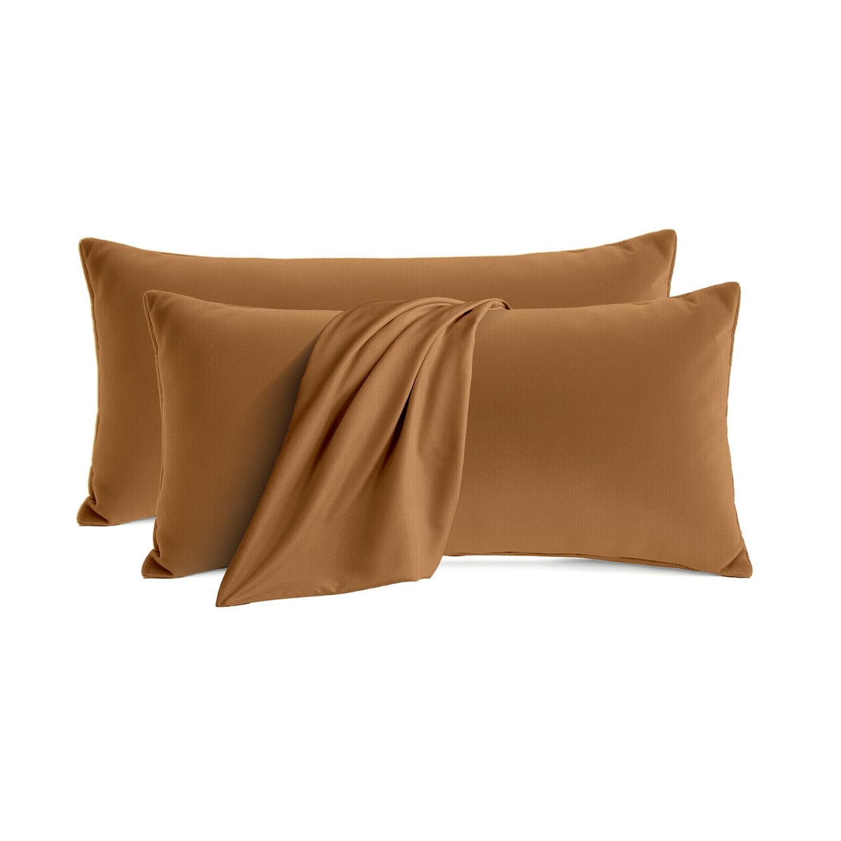 Set of 2 Brushed Microfiber Pillowcases 20x26 inch Pink