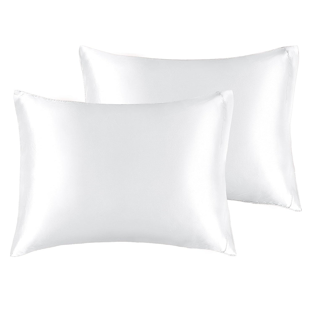 BEDELITE Satin Pillowcases, Queen Size 20x30 Inch, Dark Grey, Set of 2