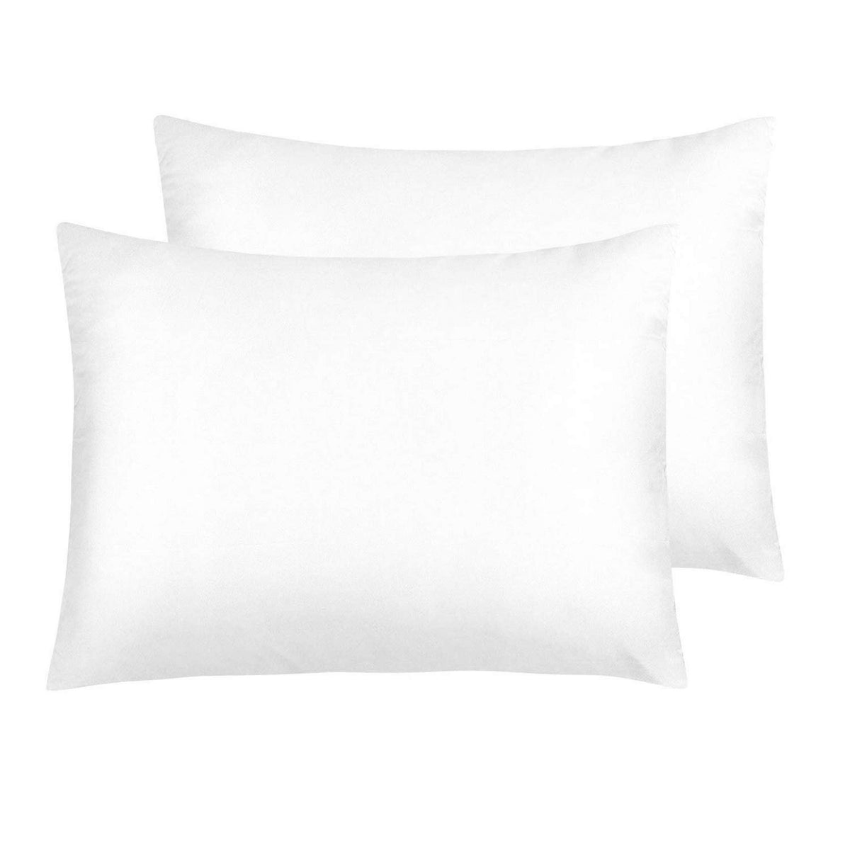 NTBAY Standard Satin Pillowcases, Set of 2, Zipper, Black
