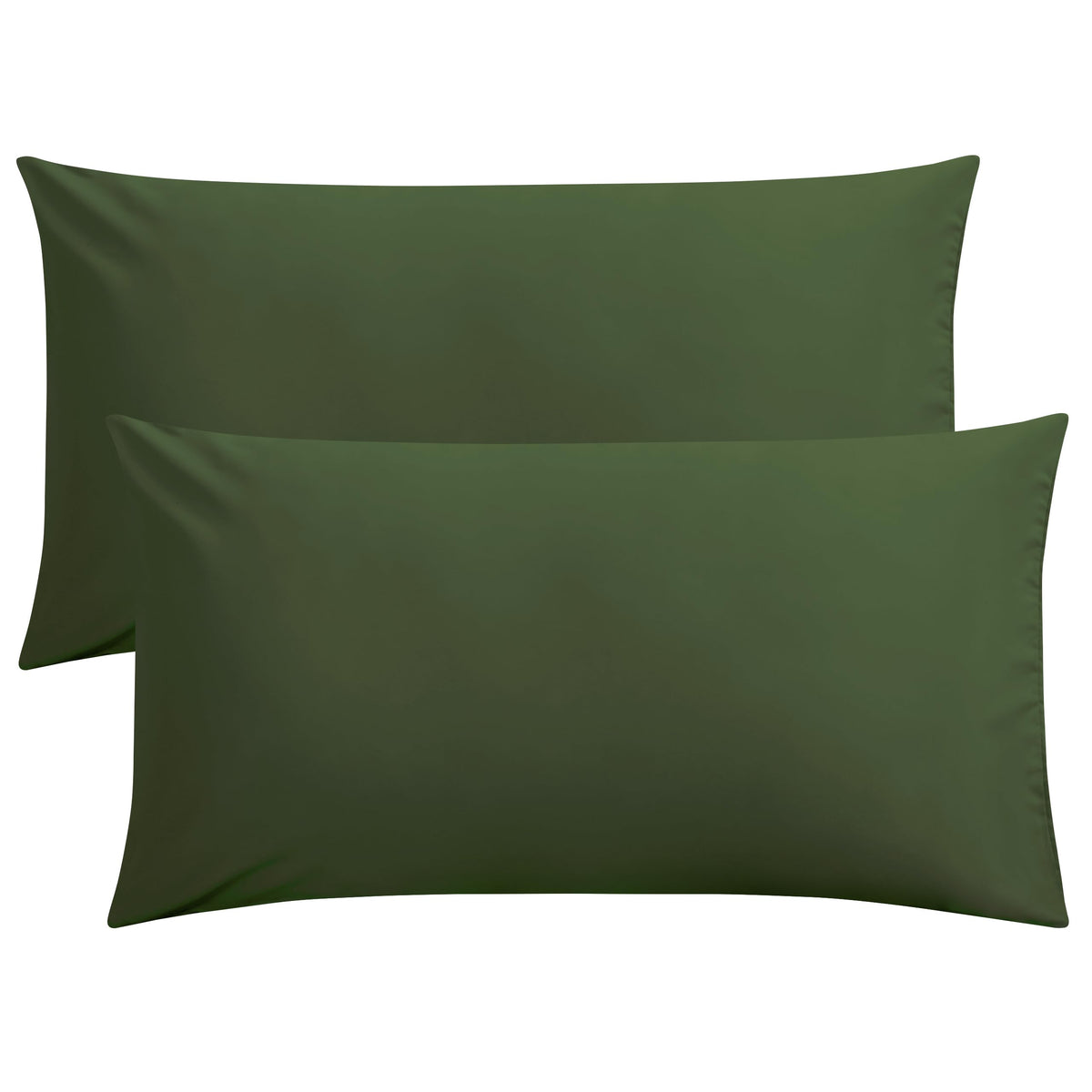 FLXXIE 2-Pack Microfiber Queen Pillow Cases, Envelope Closure, Black