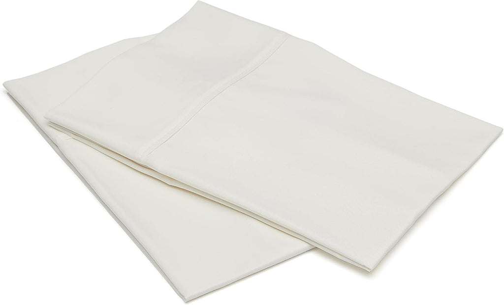 Amazon Basics Standard Pillowcases Set of 2 - Lightweight, Super Soft Easy Care Microfiber, Cream, 30" L x 20" W, Pillows Not Included