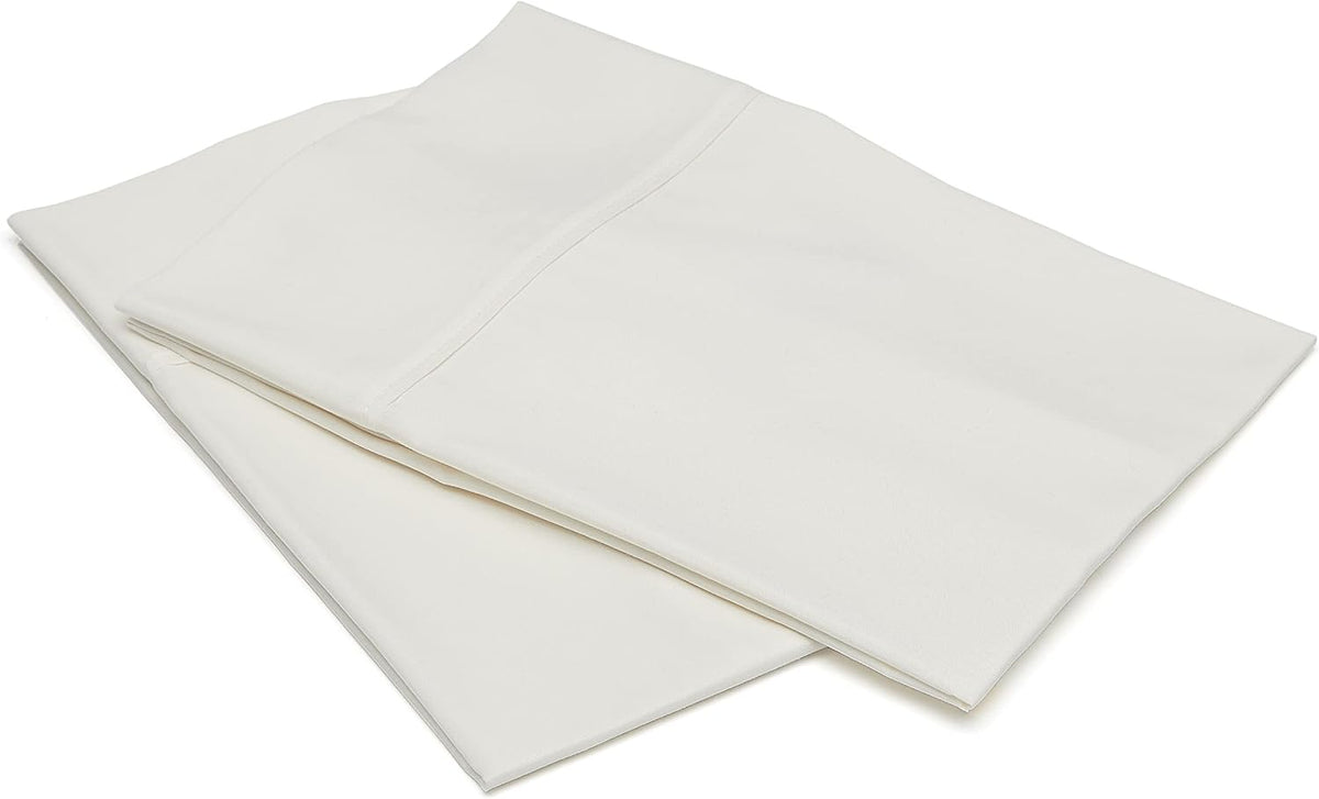 Amazon Basics Standard Pillowcases Set of 2 - Lightweight, Super Soft Easy Care Microfiber, Cream, 30" L x 20" W, Pillows Not Included