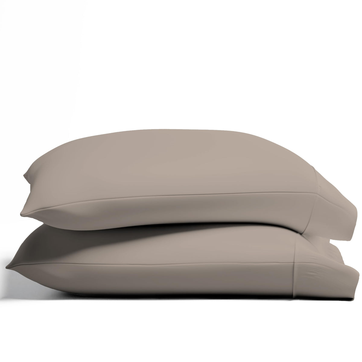 TEXAS LINEN CO. 100% Organic Cotton Percale Pillow Cases Standard/Queen Size Set of 2 - Percale Pillowcases Standard/Queen, Soft Cooling Pillow Cases for Sleeping, Cotton Pillow Covers - White