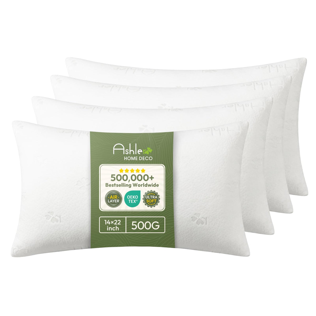 Ashler 12x20 Throw Pillows Insert Pack of 2, Lumbar Pillow