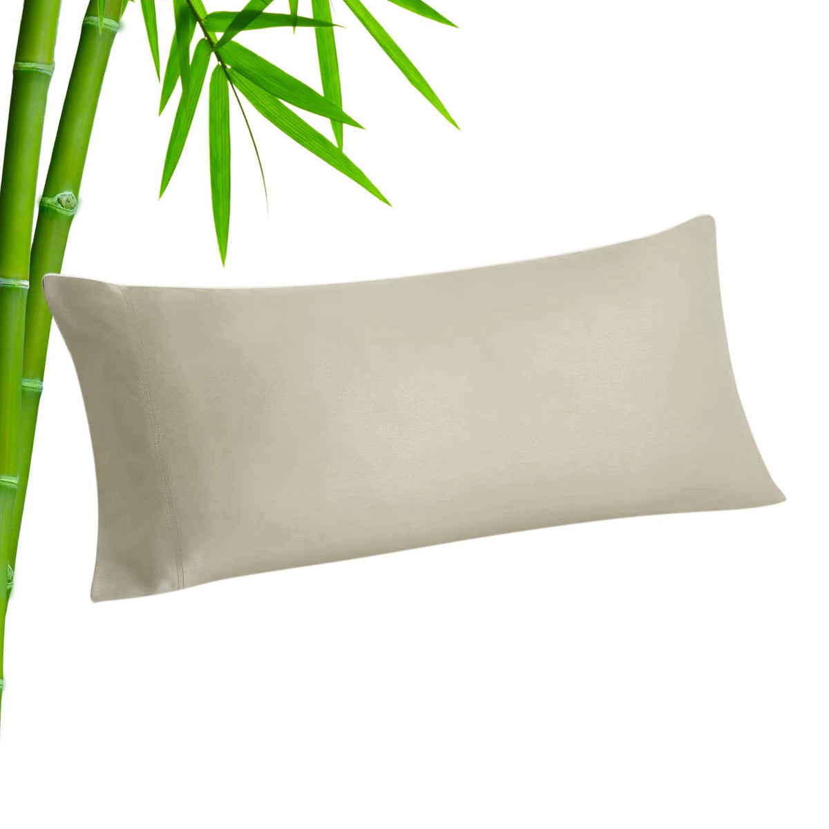 BEDELITE Cooling Pillow Cases Queen Size Set of 2, Rayon from Bamboo, Grey