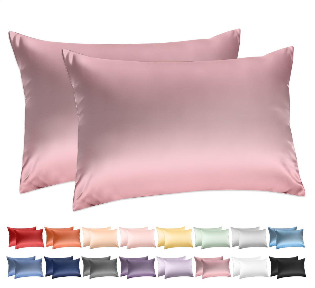 Deep Dream 100% Cotton Pillow Cases Standard Size Set of 2, 600 Thread Count Cotton Pillowcases Standard, White Pillow Cases Set of 2 with Envelop Closure, 20x26 Inches