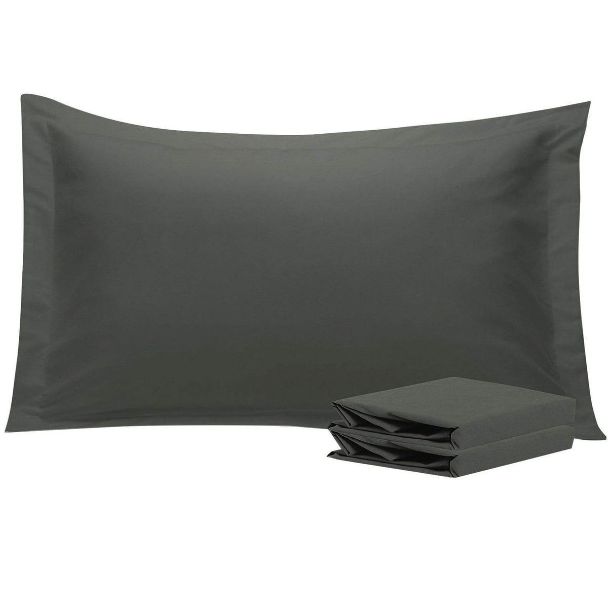 NTBAY Standard Pillow Shams, Set of 2, Microfiber, White