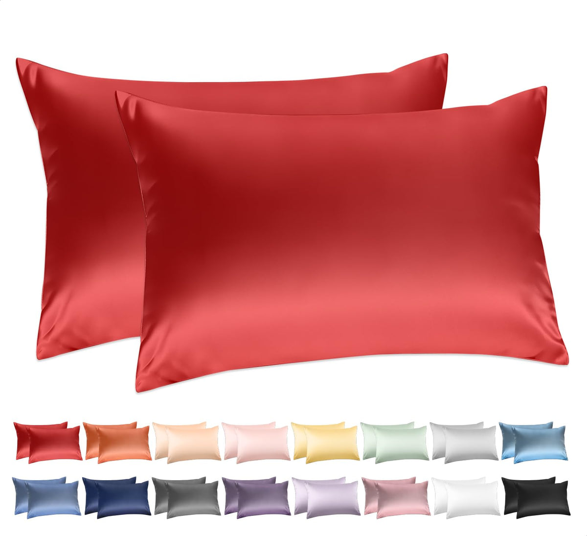 Deep Dream 100% Cotton Pillow Cases Standard Size Set of 2, 600 Thread Count Cotton Pillowcases Standard, White Pillow Cases Set of 2 with Envelop Closure, 20x26 Inches