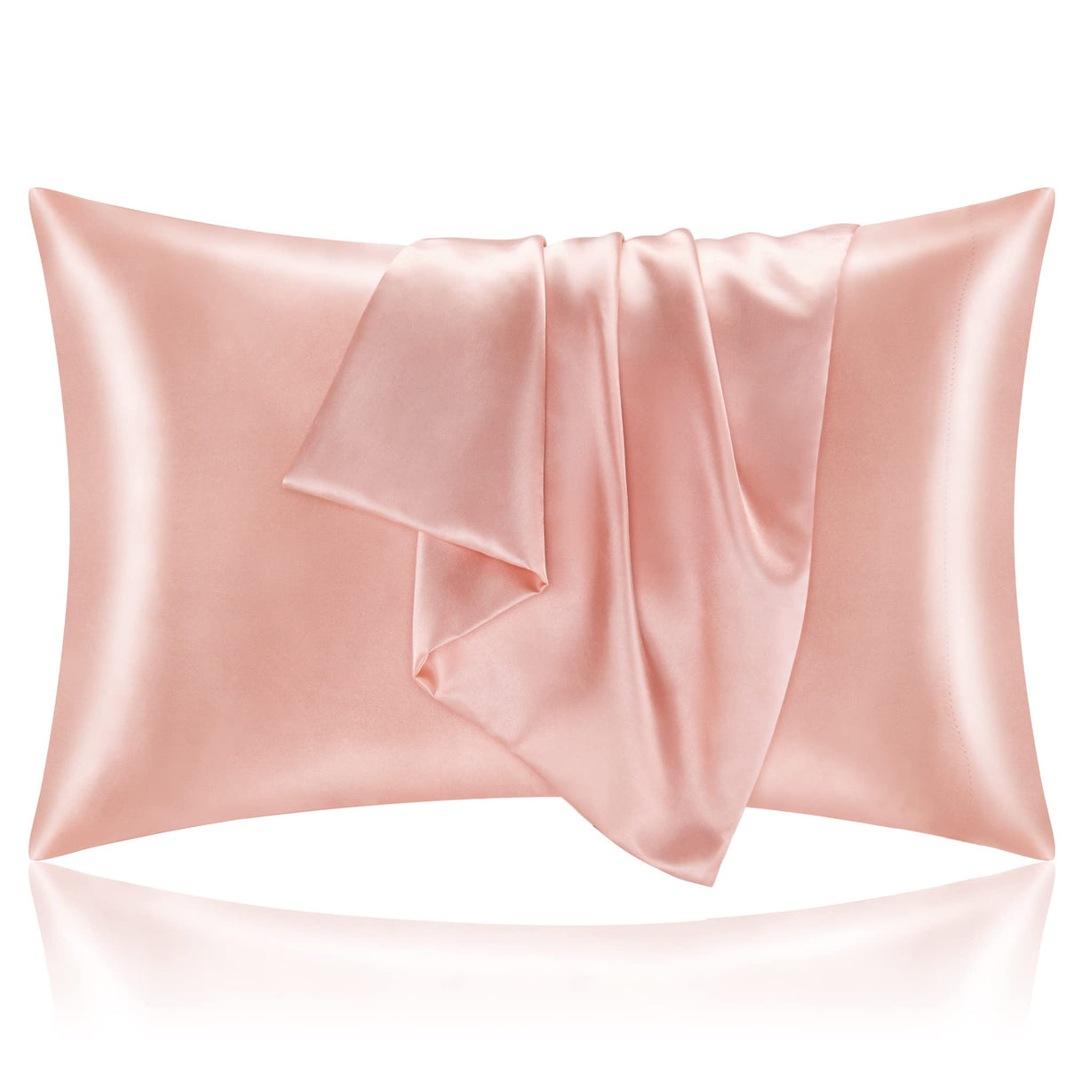 BEDELITE Satin Pillowcases, Queen Size 20x30 Inch, Dark Grey, Set of 2