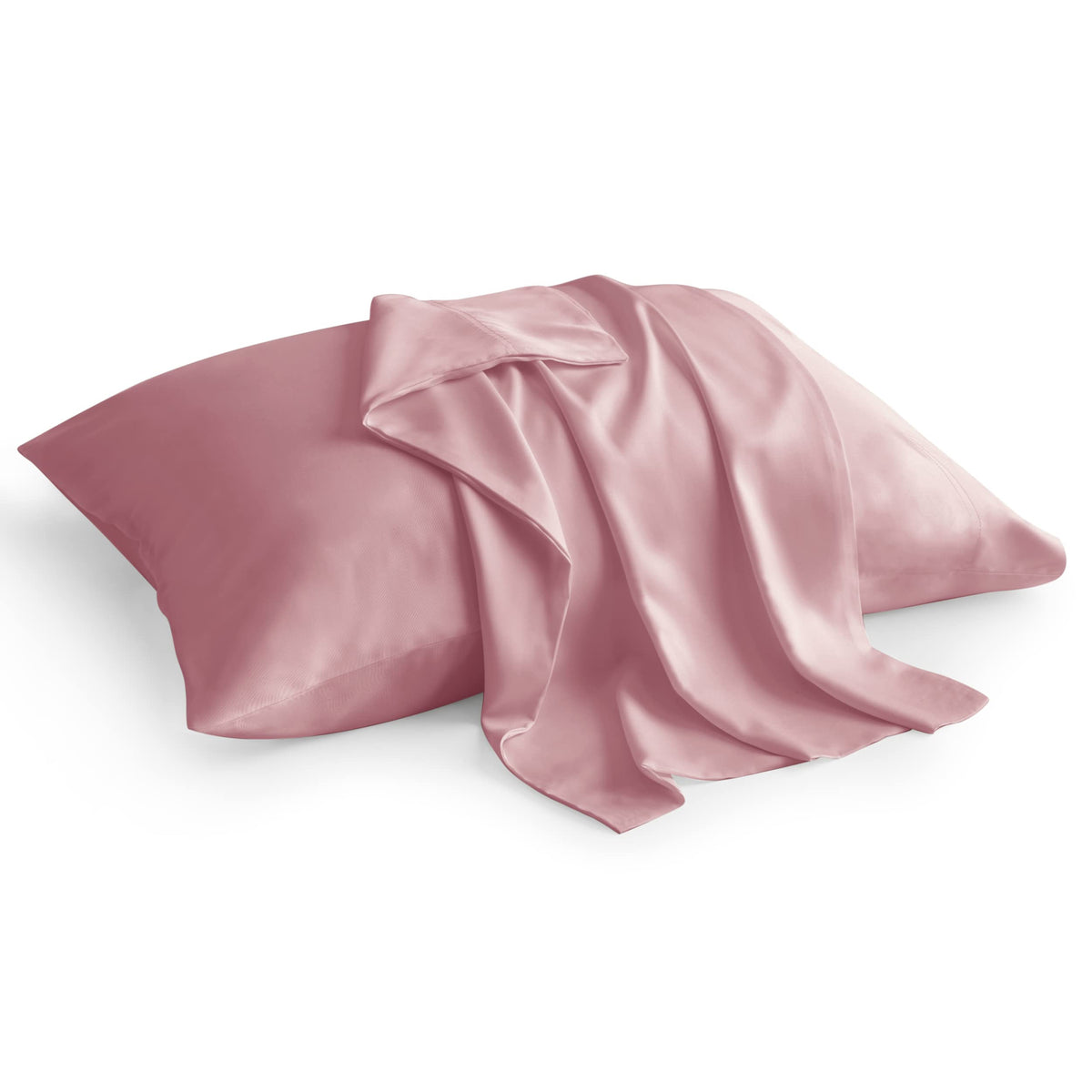 BEDELITE Cooling Pillow Cases Queen Size Set of 2, Rayon from Bamboo, Grey