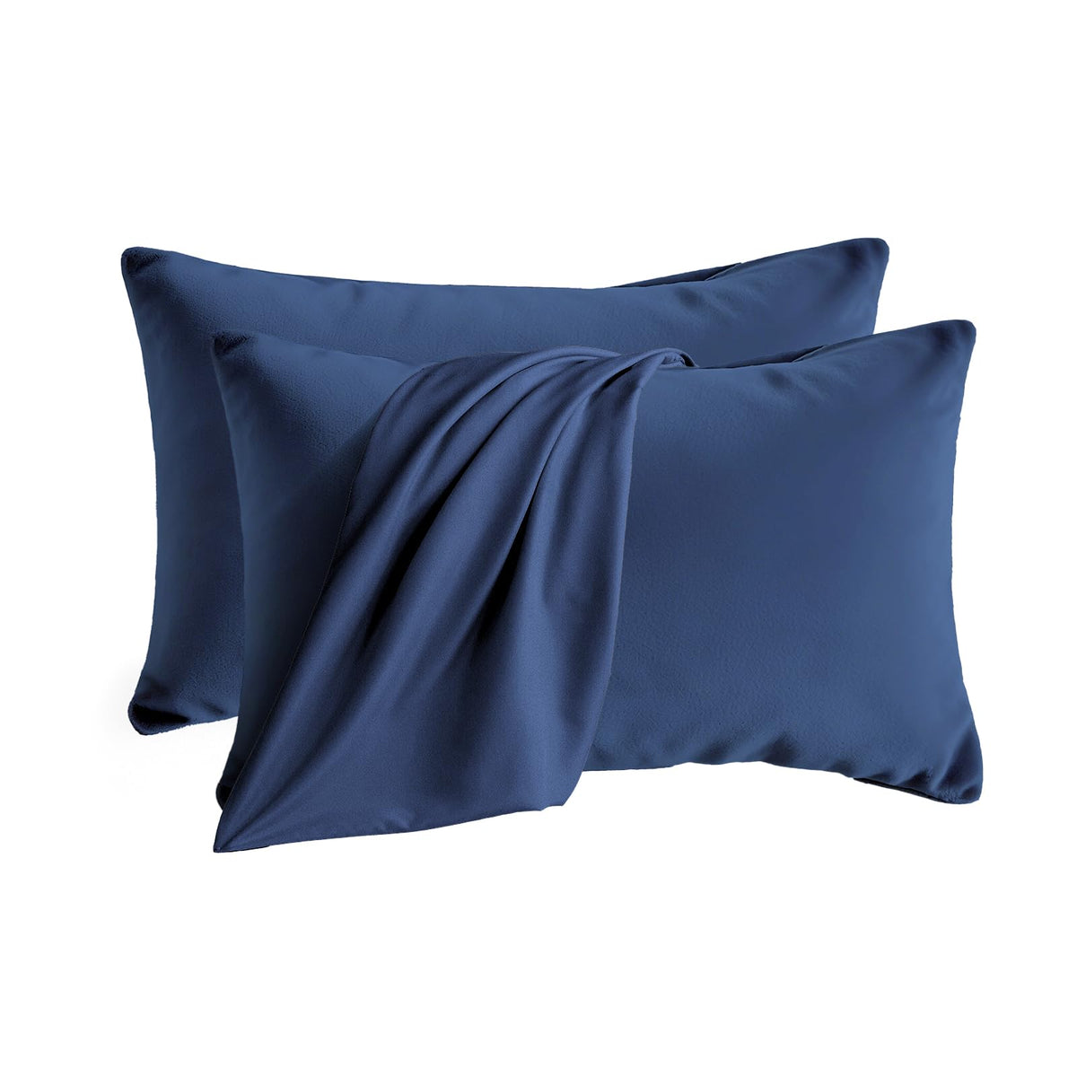 Set of 2 Brushed Microfiber Pillowcases 20x26 inch Pink