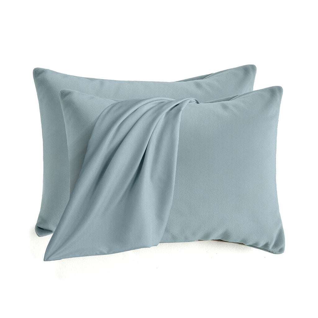 Set of 2 Brushed Microfiber Pillowcases 20x26 inch Pink