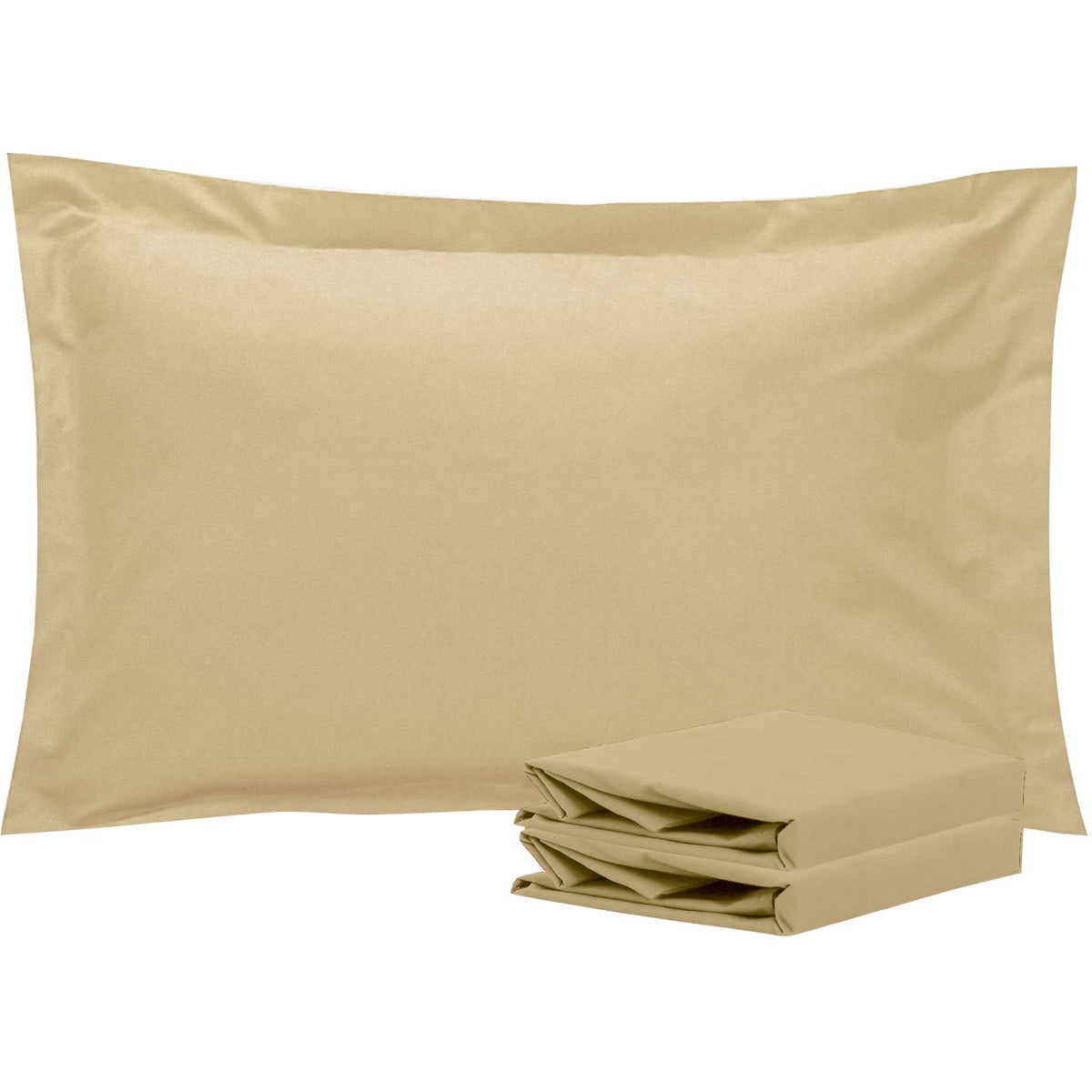 NTBAY Standard Pillow Shams, Set of 2, Microfiber, White