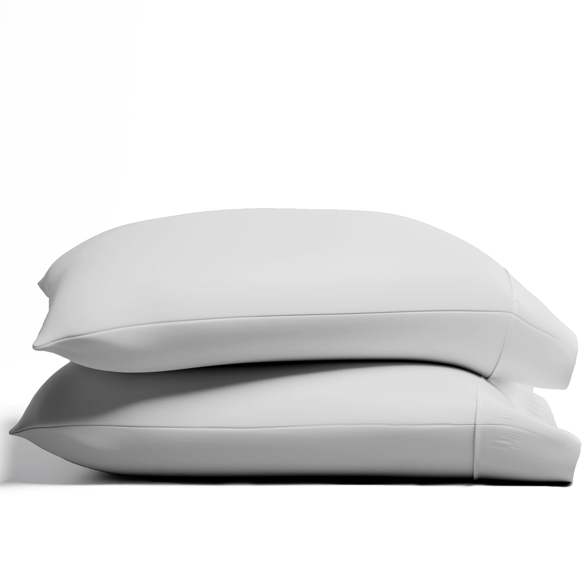 TEXAS LINEN CO. 100% Organic Cotton Percale Pillow Cases Standard/Queen Size Set of 2 - Percale Pillowcases Standard/Queen, Soft Cooling Pillow Cases for Sleeping, Cotton Pillow Covers - White