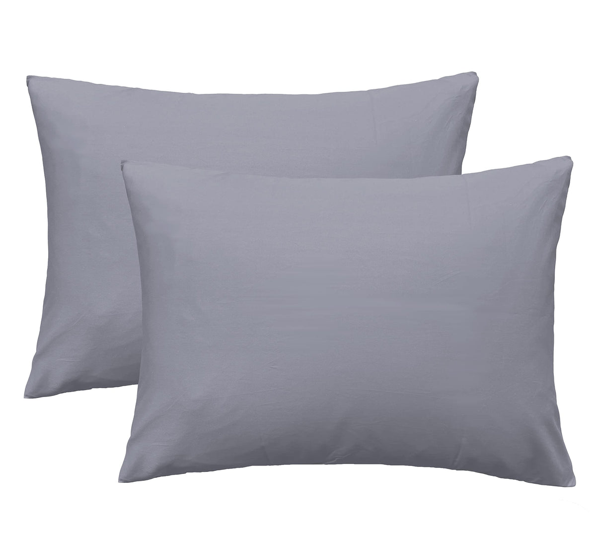iMaylex Soft 100% Egyptian Cotton Zipper Pillow Case, Cozy and Lightweight Pillowcase, Set of 2, Navy Blue, Standard, 20" x 26"