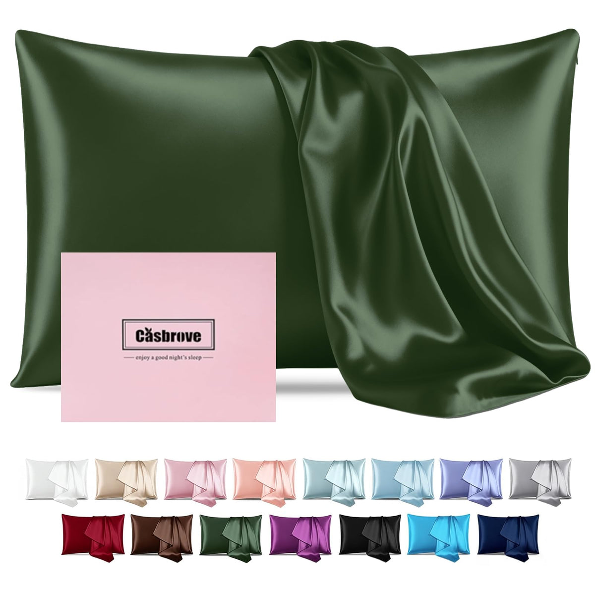 Silk Pillow Cases Mulberry Silk Pillowcases Soft Breathable Both Sided Natural Silk Pillowcase with Zipper Beauty Sleep Silk Pillow Cases 1 Pc for Gift (Standard, Cornflower Blue)