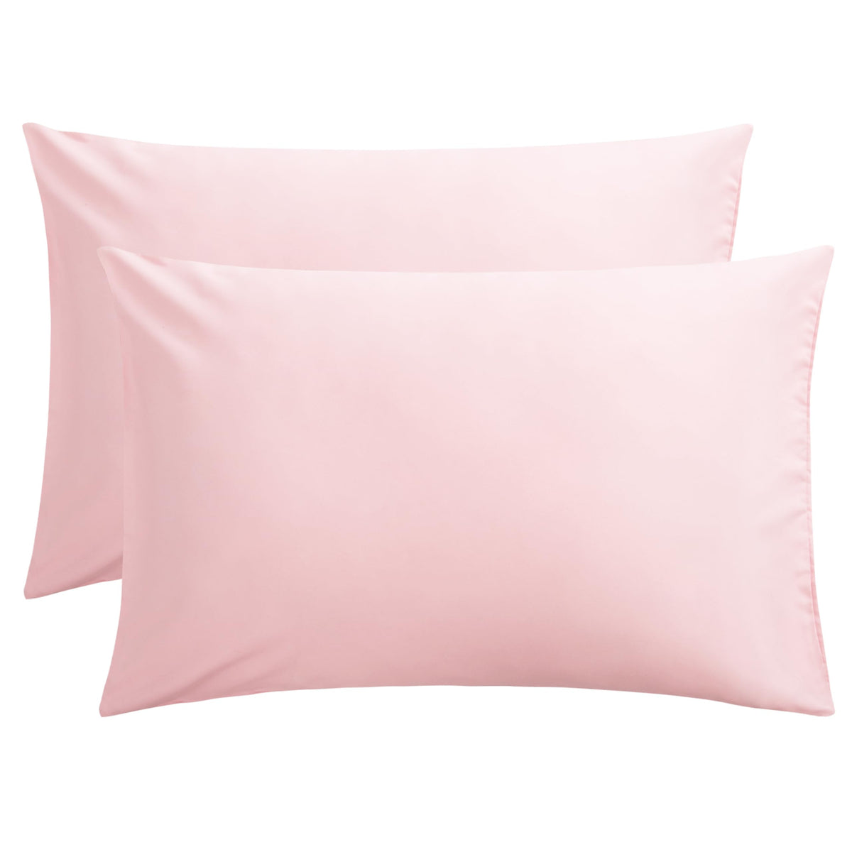 FLXXIE 2-Pack Microfiber Queen Pillow Cases, Envelope Closure, Black