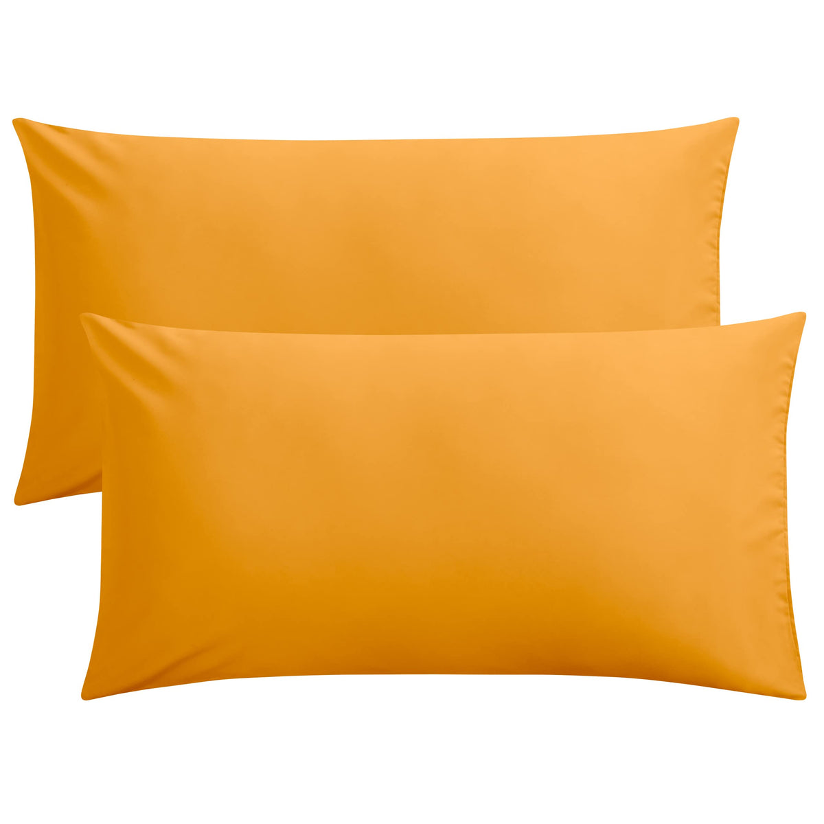 FLXXIE 2-Pack Microfiber Queen Pillow Cases, Envelope Closure, Black