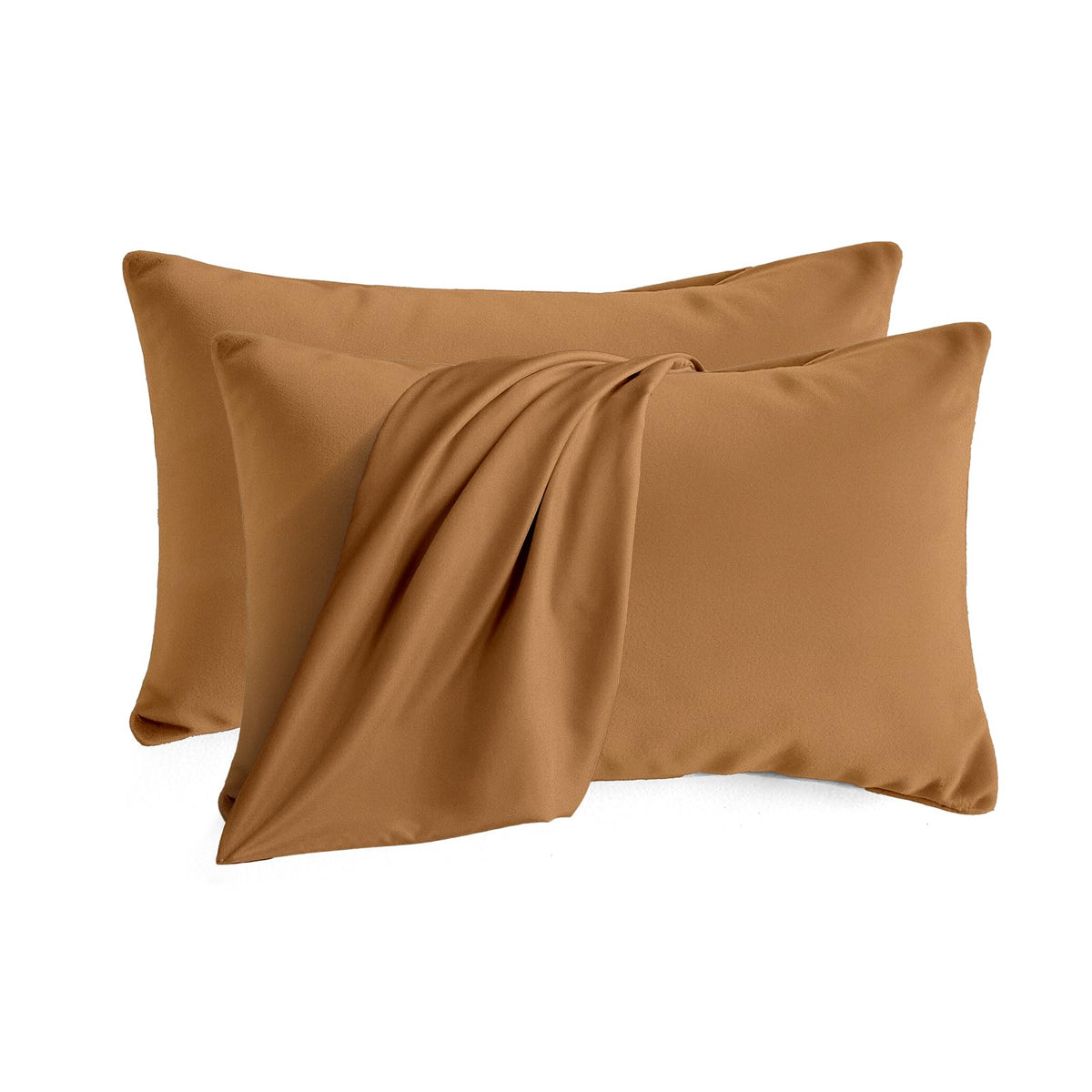 Set of 2 Brushed Microfiber Pillowcases 20x26 inch Pink