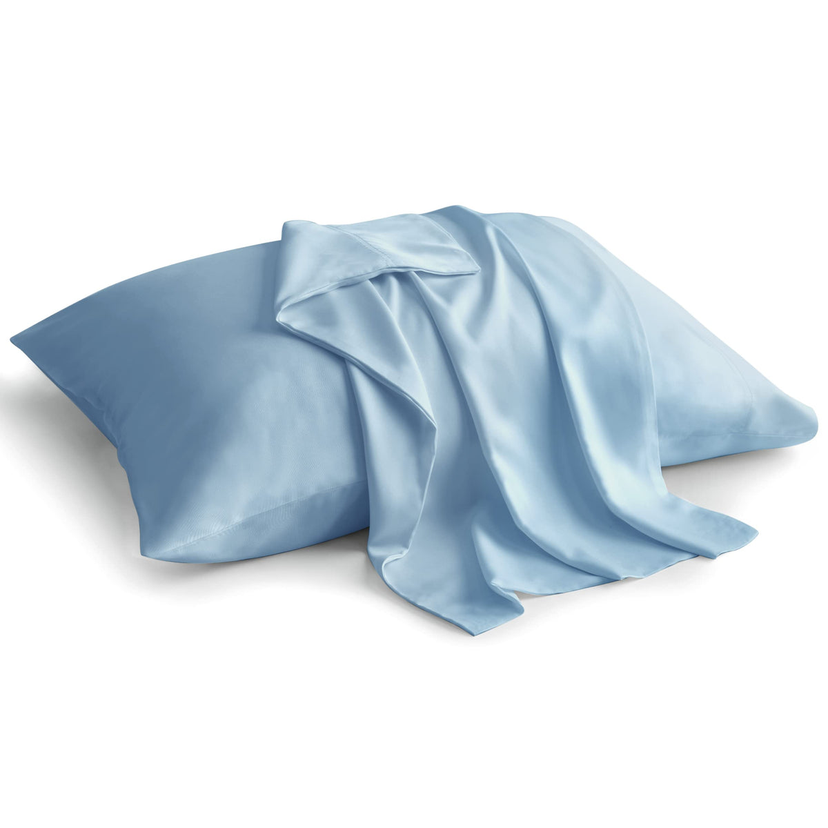 BEDELITE Cooling Pillow Cases Queen Size Set of 2, Rayon from Bamboo, Grey