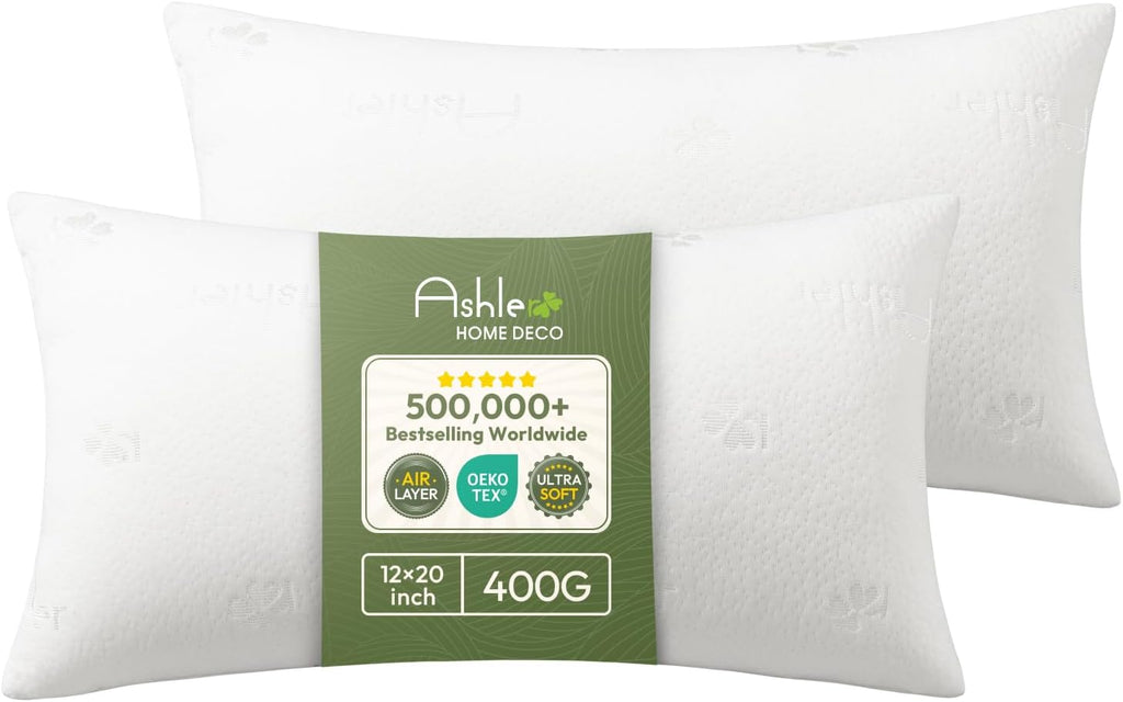 Ashler 12x20 Throw Pillows Insert Pack of 2, Lumbar Pillow