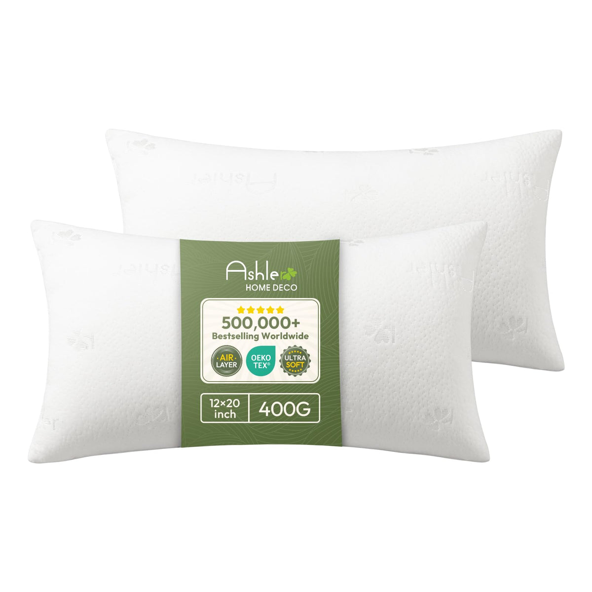 Ashler 12x20 Throw Pillows Insert Pack of 2, Lumbar Pillow