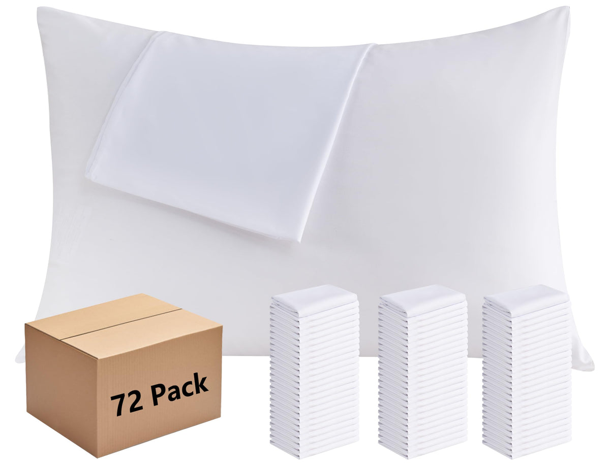 CULVE White Pillow Cases Standard 4 Pack, Microfiber Pillowcase, 20x26