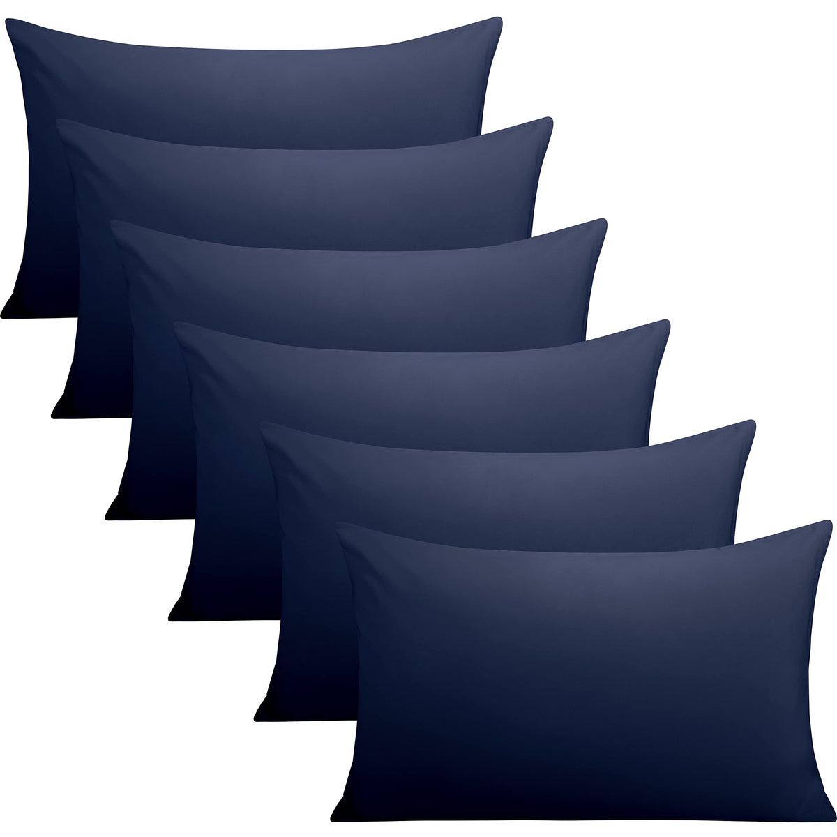 FLXXIE 2-Pack Microfiber Queen Pillow Cases, Envelope Closure, Black